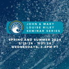 An ocean themed graphic for the BML John and Mary Louise Riley Seminar Series